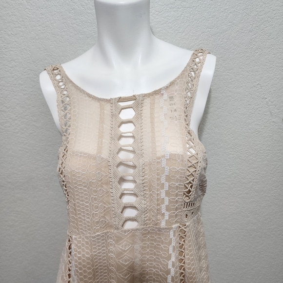 Free People Wherever You Go Sleevless Ivory Lace Dress Size S - Picture 13 of 13